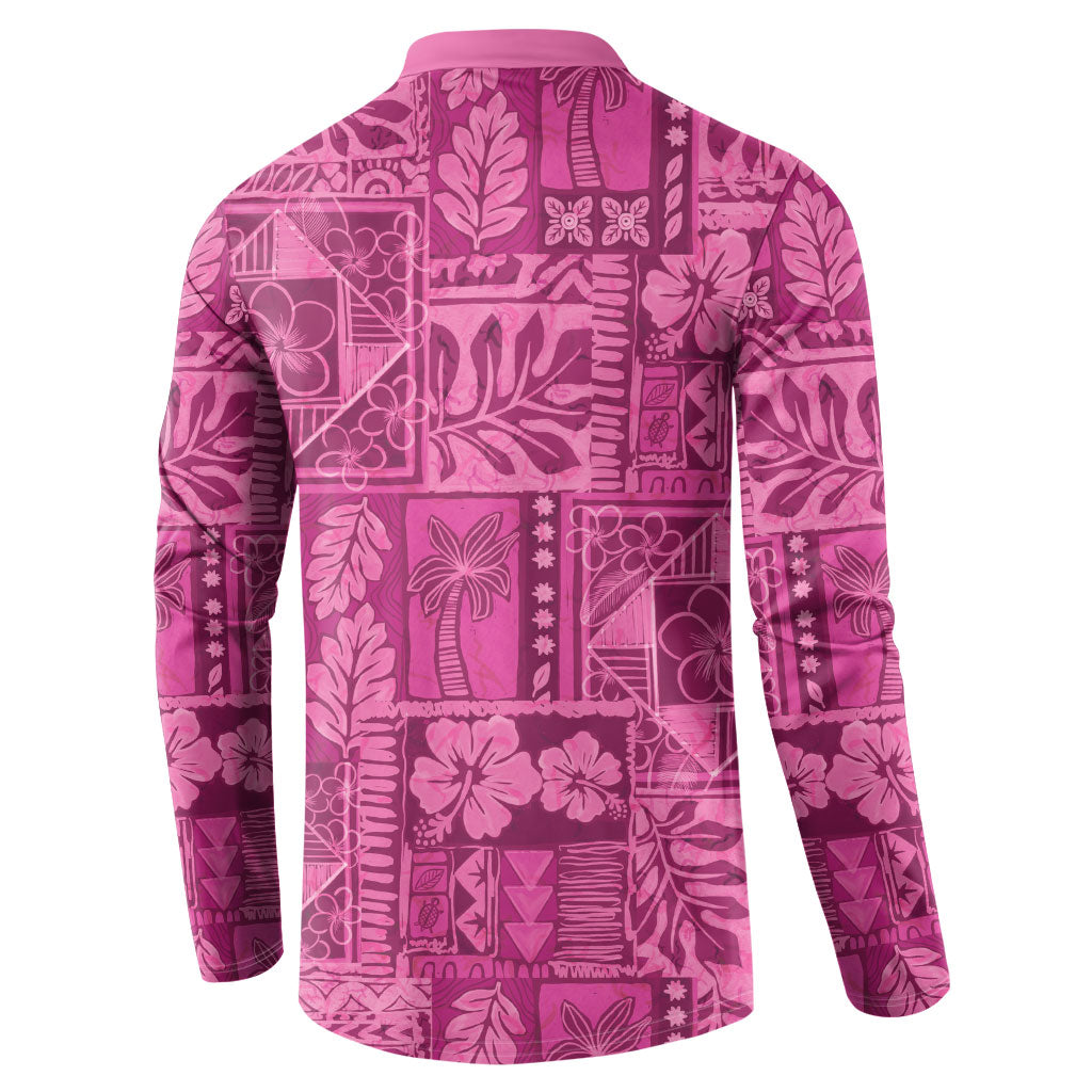 Hawaii Rainforest Beach Tropical Flowers Button Sweatshirt