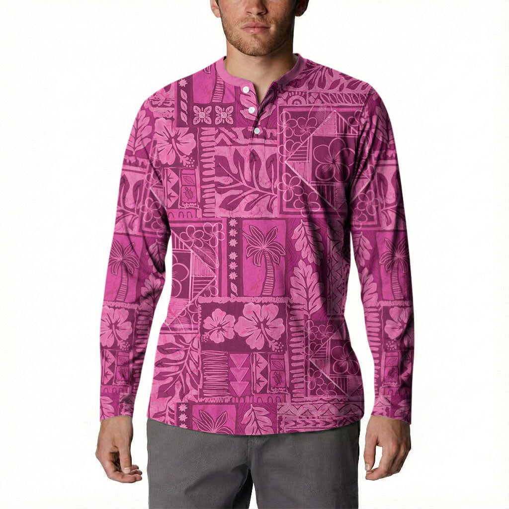 Hawaii Rainforest Beach Tropical Flowers Button Sweatshirt