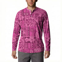 Hawaii Rainforest Beach Tropical Flowers Button Sweatshirt
