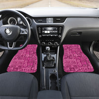 Hawaii Rainforest Beach Tropical Flowers Car Mats LT14 Set 2pcs - Front Pink - Polynesian Pride