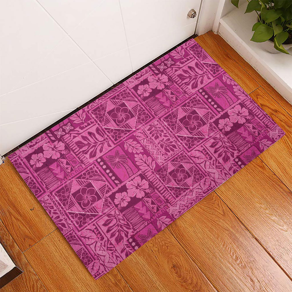 Hawaii Rainforest Beach Tropical Flowers Rubber Doormat LT14 - Polynesian Pride