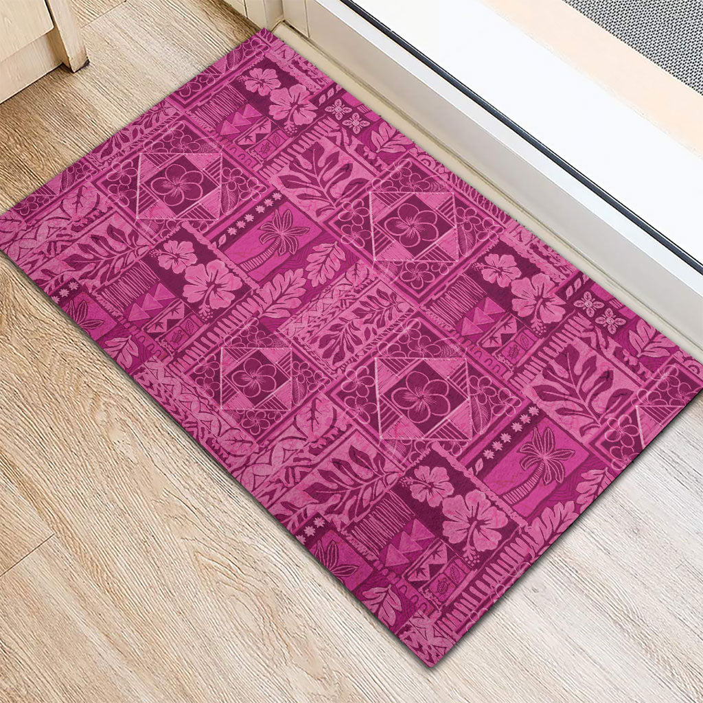 Hawaii Rainforest Beach Tropical Flowers Rubber Doormat LT14 - Polynesian Pride