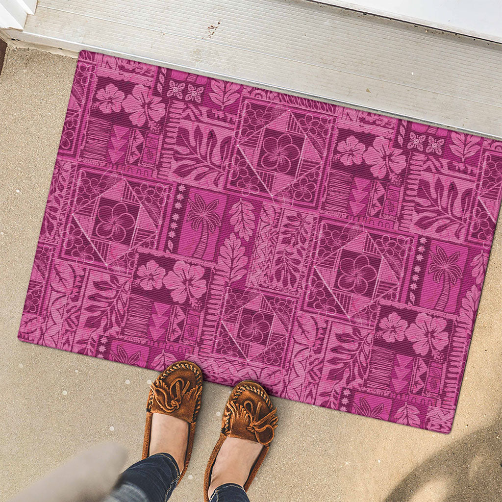 Hawaii Rainforest Beach Tropical Flowers Rubber Doormat LT14 - Polynesian Pride