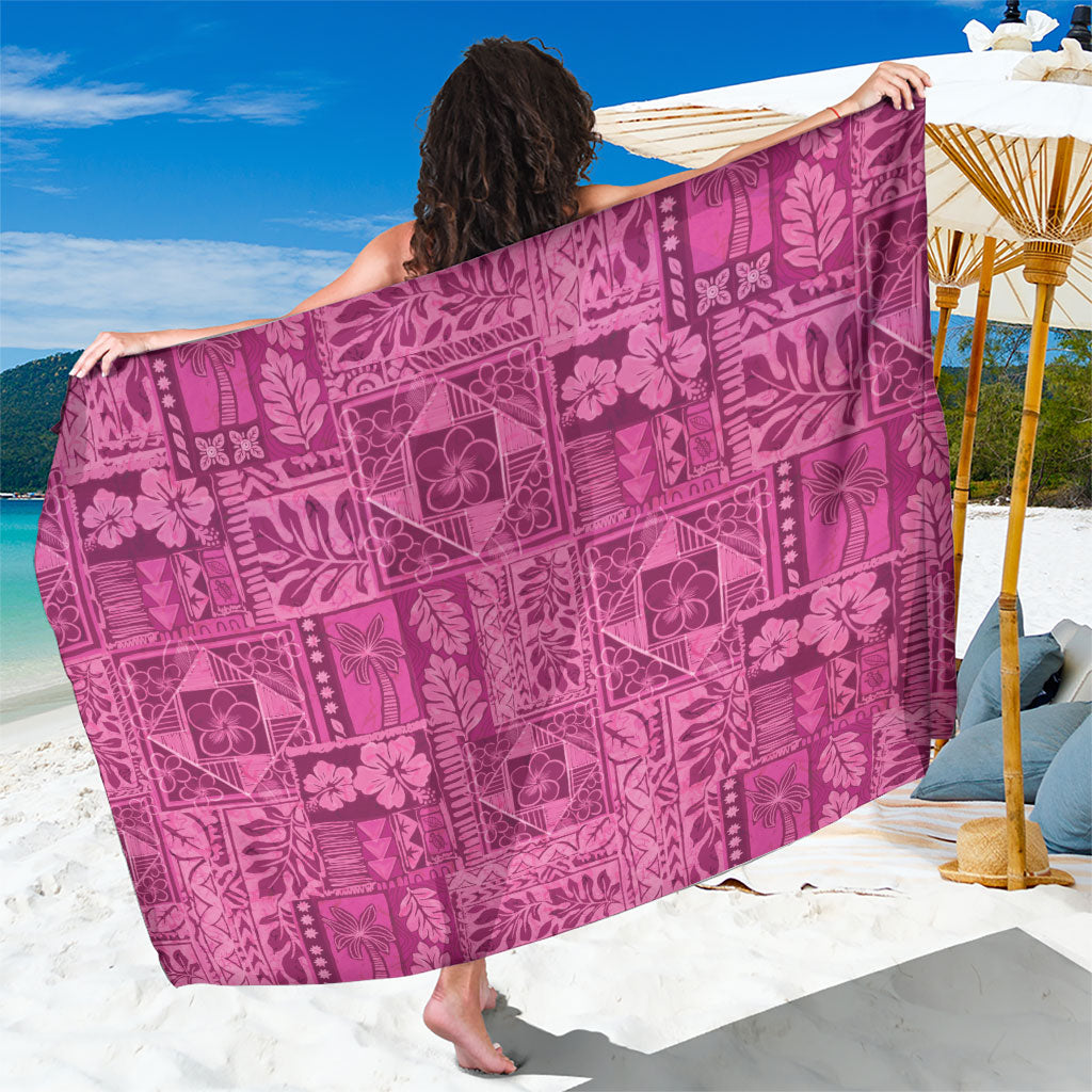 Hawaii Rainforest Beach Tropical Flowers Sarong LT14 One Size 44 x 66 inches Pink - Polynesian Pride