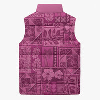 Hawaii Rainforest Beach Tropical Flowers Sleeveless Puffer Jacket LT14 - Polynesian Pride