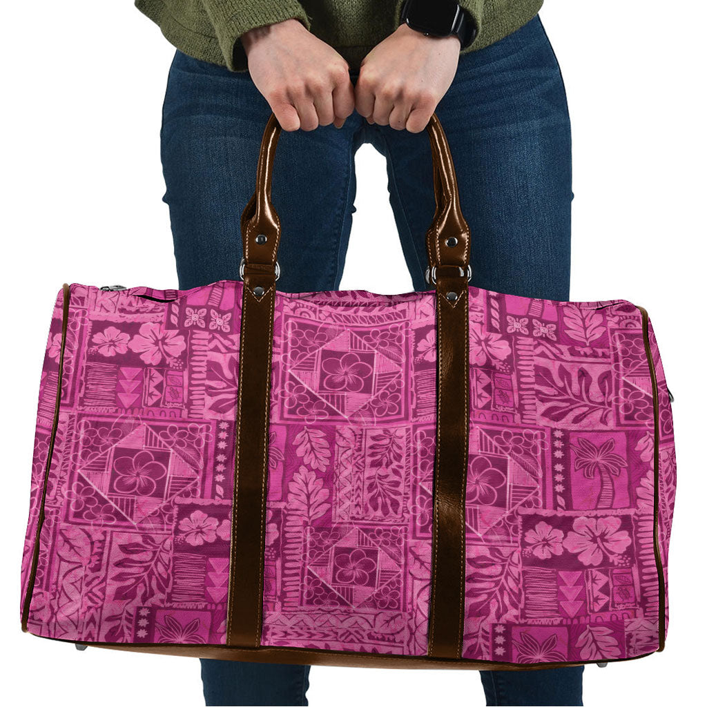 Hawaii Rainforest Beach Tropical Flowers Travel Bag LT14 Pink - Polynesian Pride