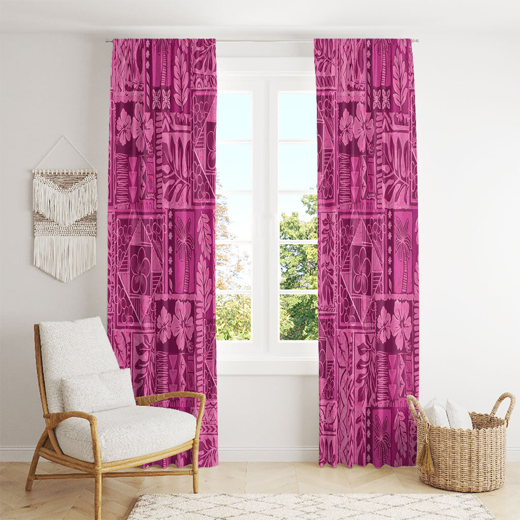 Hawaii Rainforest Beach Tropical Flowers Window Curtain LT14 - Polynesian Pride