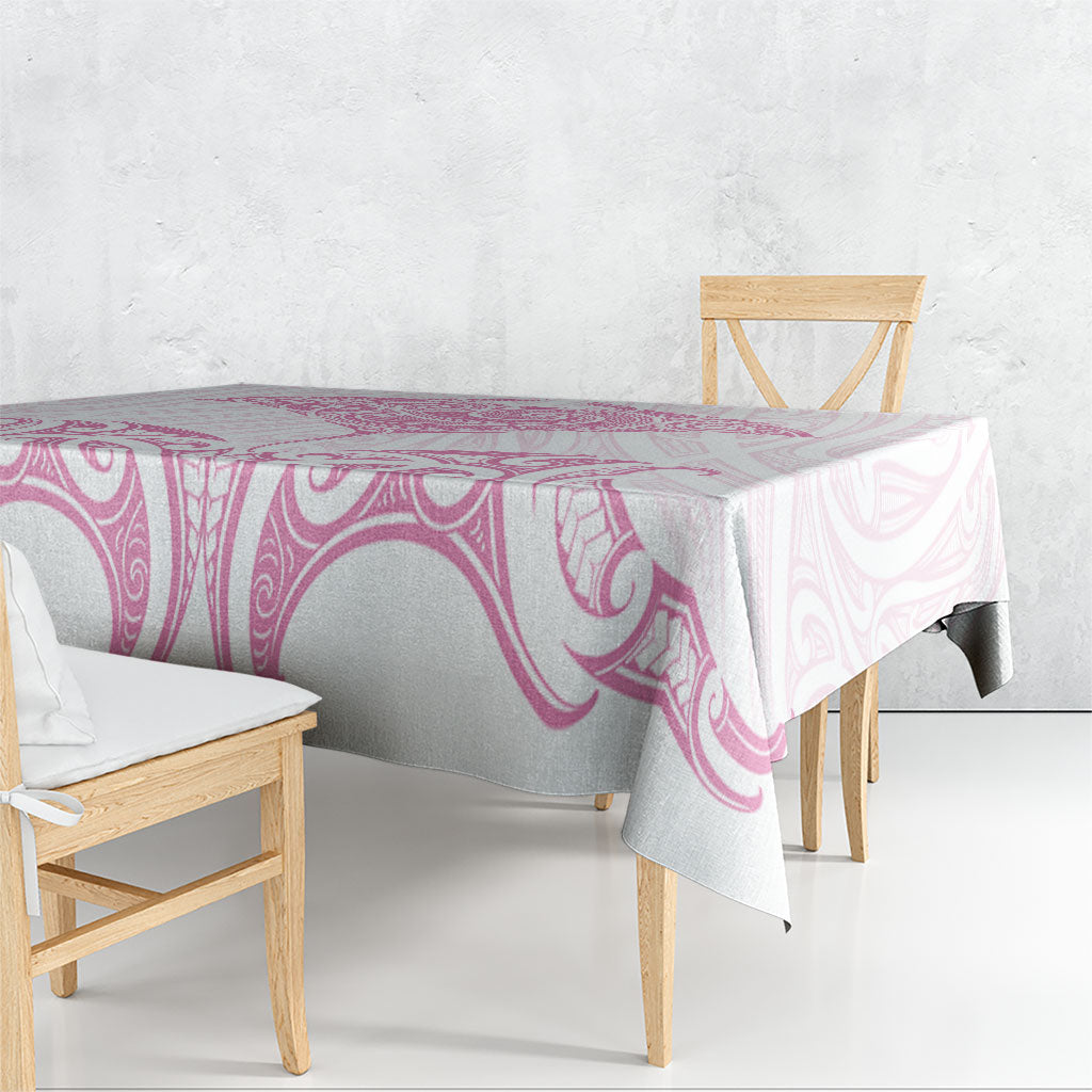 New Zealand Manta Ray Tattoo Tablecloth Aotearoa Maori Haehae Pink LT14 - Polynesian Pride