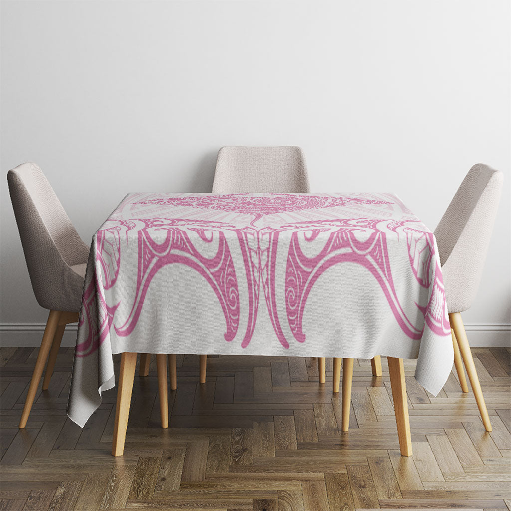New Zealand Manta Ray Tattoo Tablecloth Aotearoa Maori Haehae Pink LT14 - Polynesian Pride