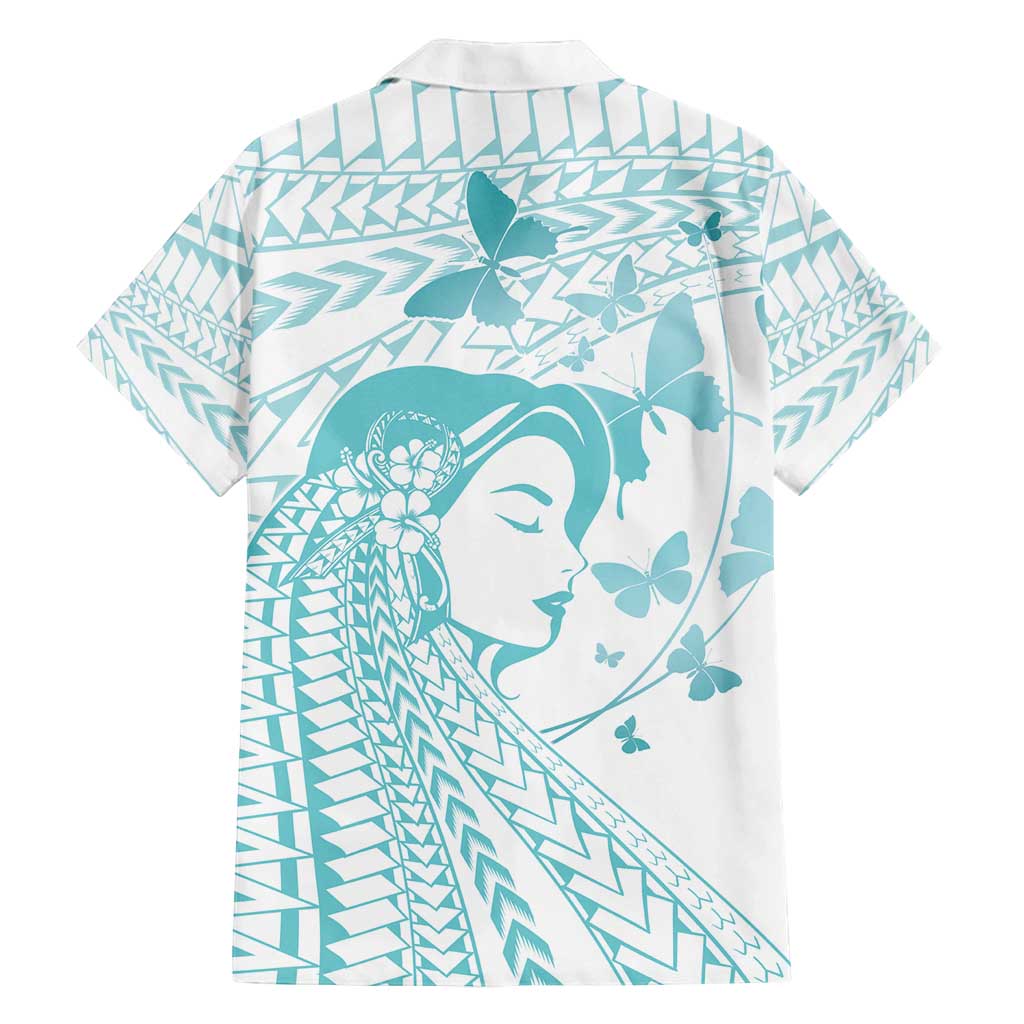 Polynesia Cervical Cancer Awareness Month Family Matching Off Shoulder Maxi Dress and Hawaiian Shirt Polynesian Women Faith Hope Love! LT14 - Polynesian Pride