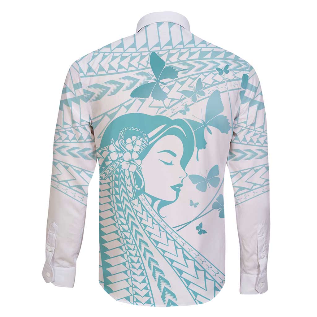 Polynesia Cervical Cancer Awareness Month Family Matching Off Shoulder Maxi Dress and Hawaiian Shirt Polynesian Women Faith Hope Love! LT14 - Polynesian Pride