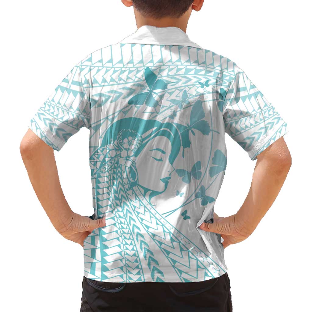 Polynesia Cervical Cancer Awareness Month Family Matching Tank Maxi Dress and Hawaiian Shirt Polynesian Women Faith Hope Love! LT14 - Polynesian Pride