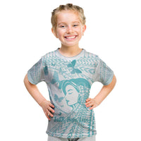 Polynesia Cervical Cancer Awareness Month Kid T Shirt Polynesian Women Faith Hope Love!