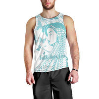 Polynesia Cervical Cancer Awareness Month Men Tank Top Polynesian Women Faith Hope Love!