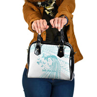 Polynesia Cervical Cancer Awareness Month Shoulder Handbag Polynesian Women Faith Hope Love! LT14 One Size White - Polynesian Pride