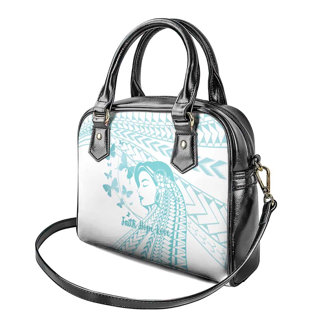Polynesia Cervical Cancer Awareness Month Shoulder Handbag Polynesian Women Faith Hope Love! LT14 - Polynesian Pride