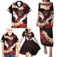 Polynesia AIDS Awareness Month Family Matching Puletasi and Hawaiian Shirt Take The Rights Path Polynesian Pattern LT14 - Polynesian Pride