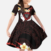 Polynesia AIDS Awareness Month Family Matching Summer Maxi Dress and Hawaiian Shirt Take The Rights Path Polynesian Pattern