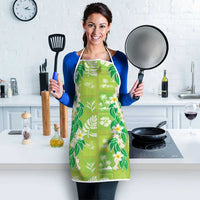 Aloha Hawaii Tuberose Lei Apron Tropical Vibes Green Color - Polynesian Pride