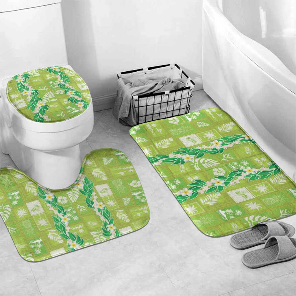 Aloha Hawaii Tuberose Lei Bathroom Set Tropical Vibes Green Color - Polynesian Pride