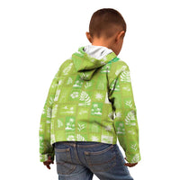 Aloha Hawaii Tuberose Lei Kid Hoodie Tropical Vibes Green Color LT14 - Polynesian Pride