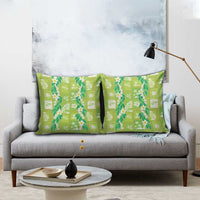 Aloha Hawaii Tuberose Lei Pillow Cover Tropical Vibes Green Color - Polynesian Pride