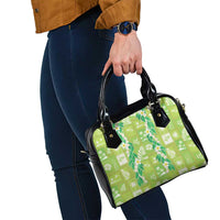Aloha Hawaii Tuberose Lei Shoulder Handbag Tropical Vibes Green Color - Polynesian Pride