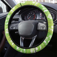 Aloha Hawaii Tuberose Lei Steering Wheel Cover Tropical Vibes Green Color LT14 - Polynesian Pride