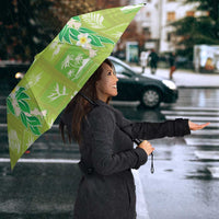 Aloha Hawaii Tuberose Lei Umbrella Tropical Vibes Green Color - Polynesian Pride