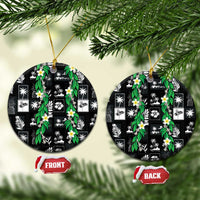 Aloha Hawaii Tuberose Lei Ceramic Ornament Tropical Vibes Black Color - Polynesian Pride