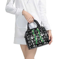 Aloha Hawaii Tuberose Lei Shoulder Handbag Tropical Vibes Black Color - Polynesian Pride