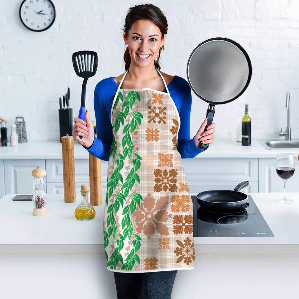 Aloha Hawaii Palaka Tuberose Lei Apron Hawaiian Quilt Seamless Style - Polynesian Pride