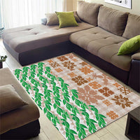 Aloha Hawaii Palaka Tuberose Lei Area Rug Hawaiian Quilt Seamless Style LT14 - Polynesian Pride