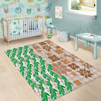 Aloha Hawaii Palaka Tuberose Lei Area Rug Hawaiian Quilt Seamless Style LT14 - Polynesian Pride