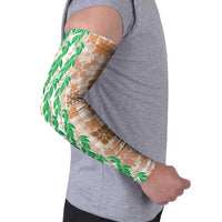 Aloha Hawaii Palaka Tuberose Lei Arm Sleeves Hawaiian Quilt Seamless Style LT14 - Polynesian Pride