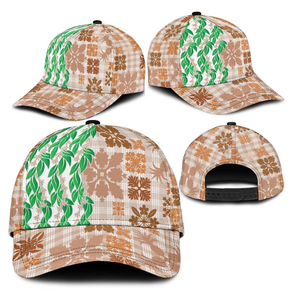 Aloha Hawaii Palaka Tuberose Lei Classic Cap Hawaiian Quilt Seamless Style - Polynesian Pride