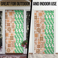 Aloha Hawaii Palaka Tuberose Lei Door Cover Hawaiian Quilt Seamless Style - Polynesian Pride