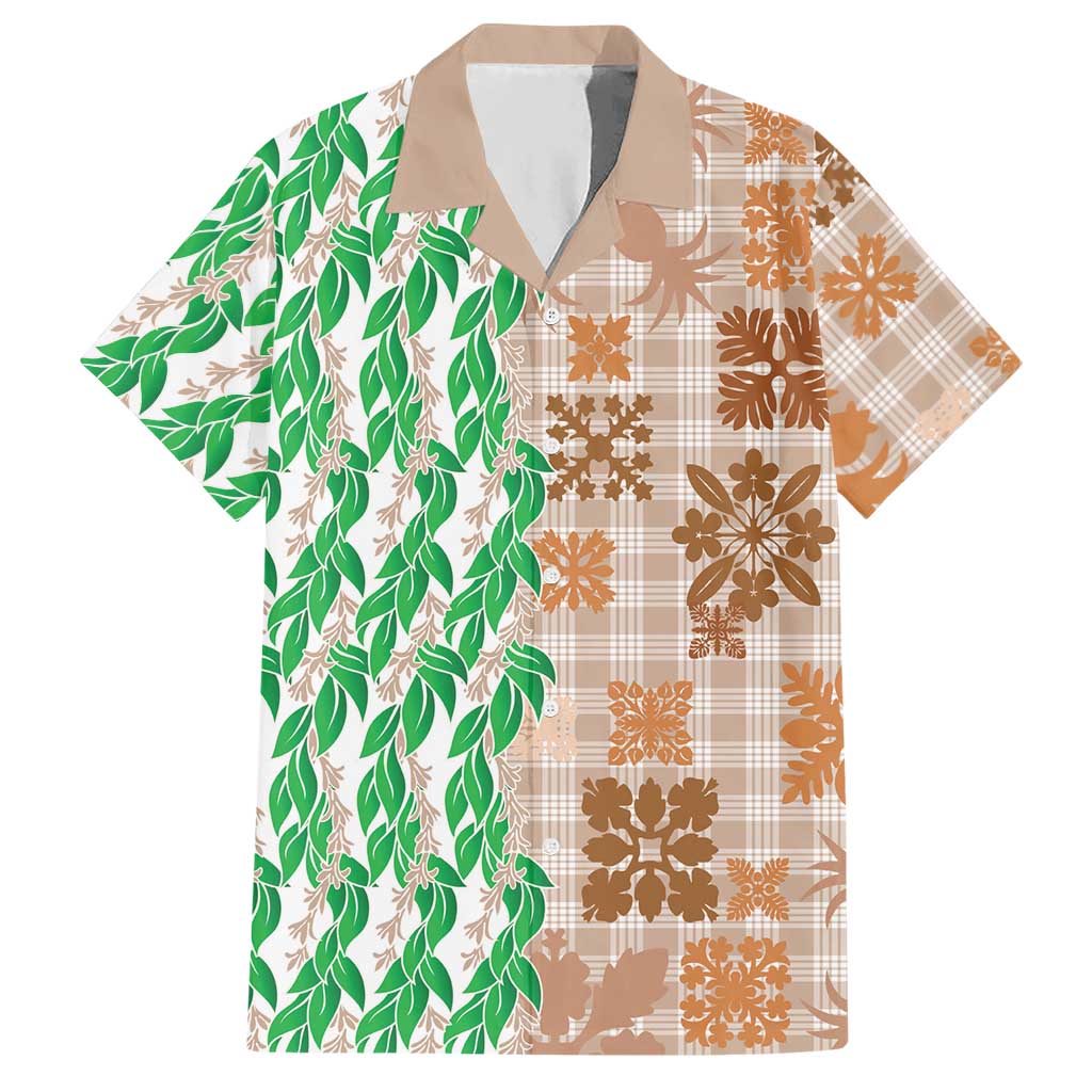 Aloha Hawaii Palaka Tuberose Lei Hawaiian Shirt Hawaiian Quilt Seamless Style - Polynesian Pride