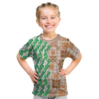 Aloha Hawaii Palaka Tuberose Lei Kid T Shirt Hawaiian Quilt Seamless Style - Polynesian Pride