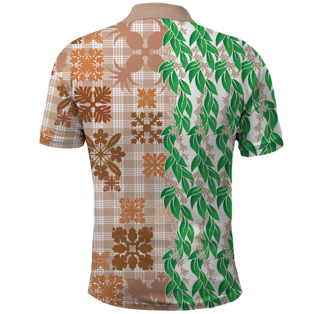 Aloha Hawaii Palaka Tuberose Lei Polo Shirt Hawaiian Quilt Seamless Style - Polynesian Pride
