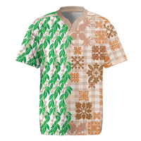 Aloha Hawaii Palaka Tuberose Lei Rugby Jersey Hawaiian Quilt Seamless Style - Polynesian Pride