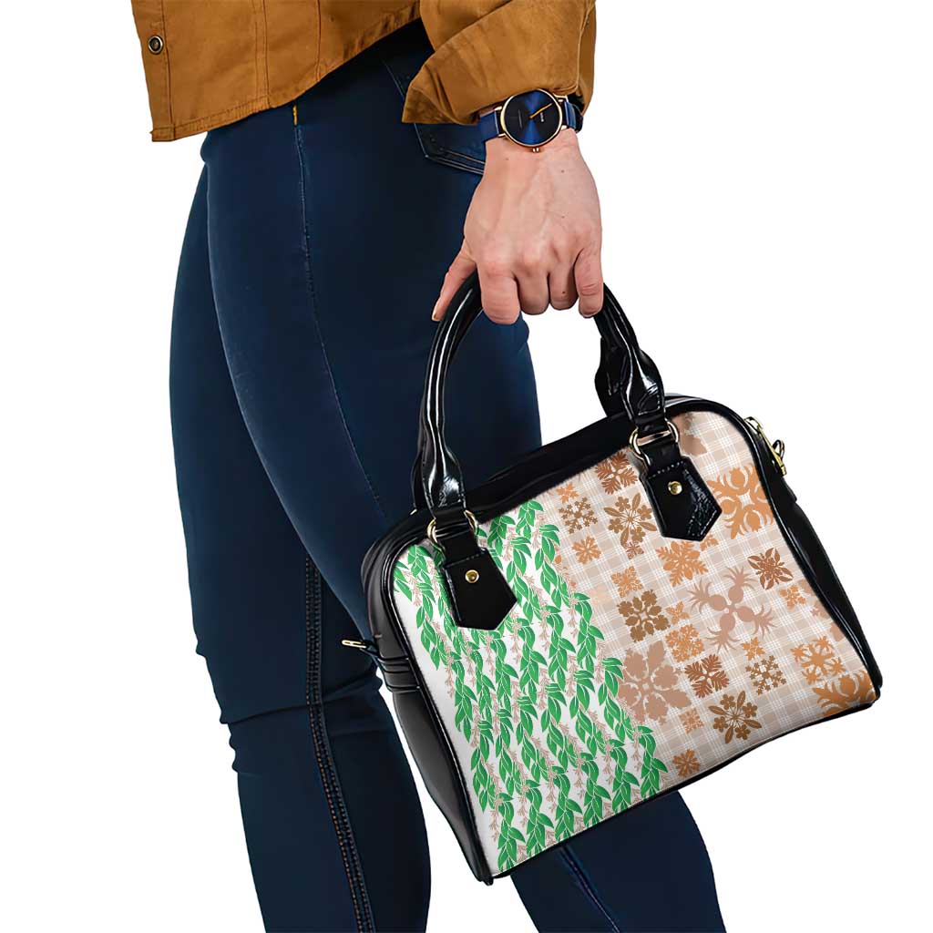 Aloha Hawaii Palaka Tuberose Lei Shoulder Handbag Hawaiian Quilt Seamless Style - Polynesian Pride