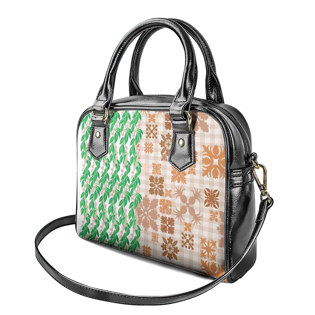 Aloha Hawaii Palaka Tuberose Lei Shoulder Handbag Hawaiian Quilt Seamless Style - Polynesian Pride