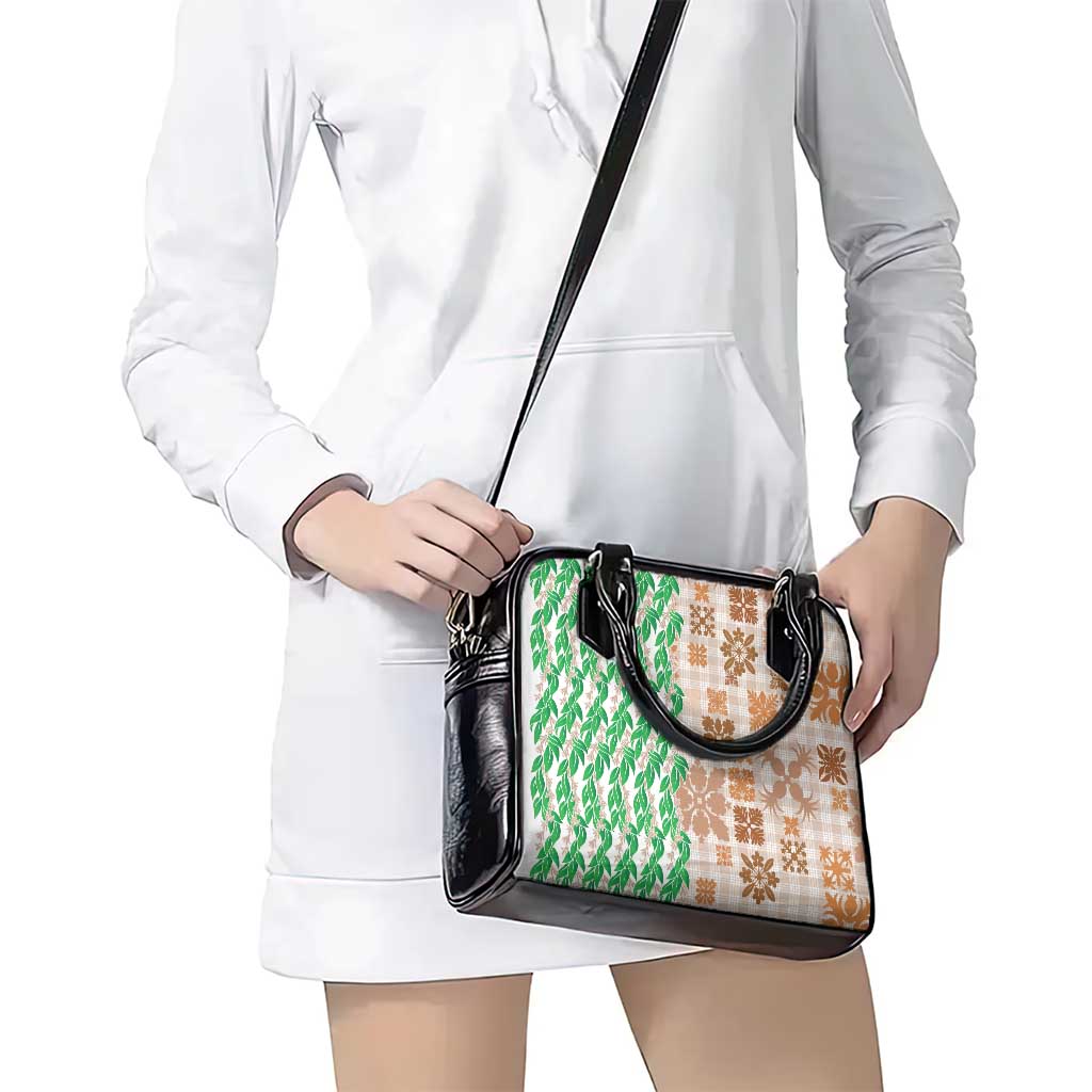 Aloha Hawaii Palaka Tuberose Lei Shoulder Handbag Hawaiian Quilt Seamless Style - Polynesian Pride