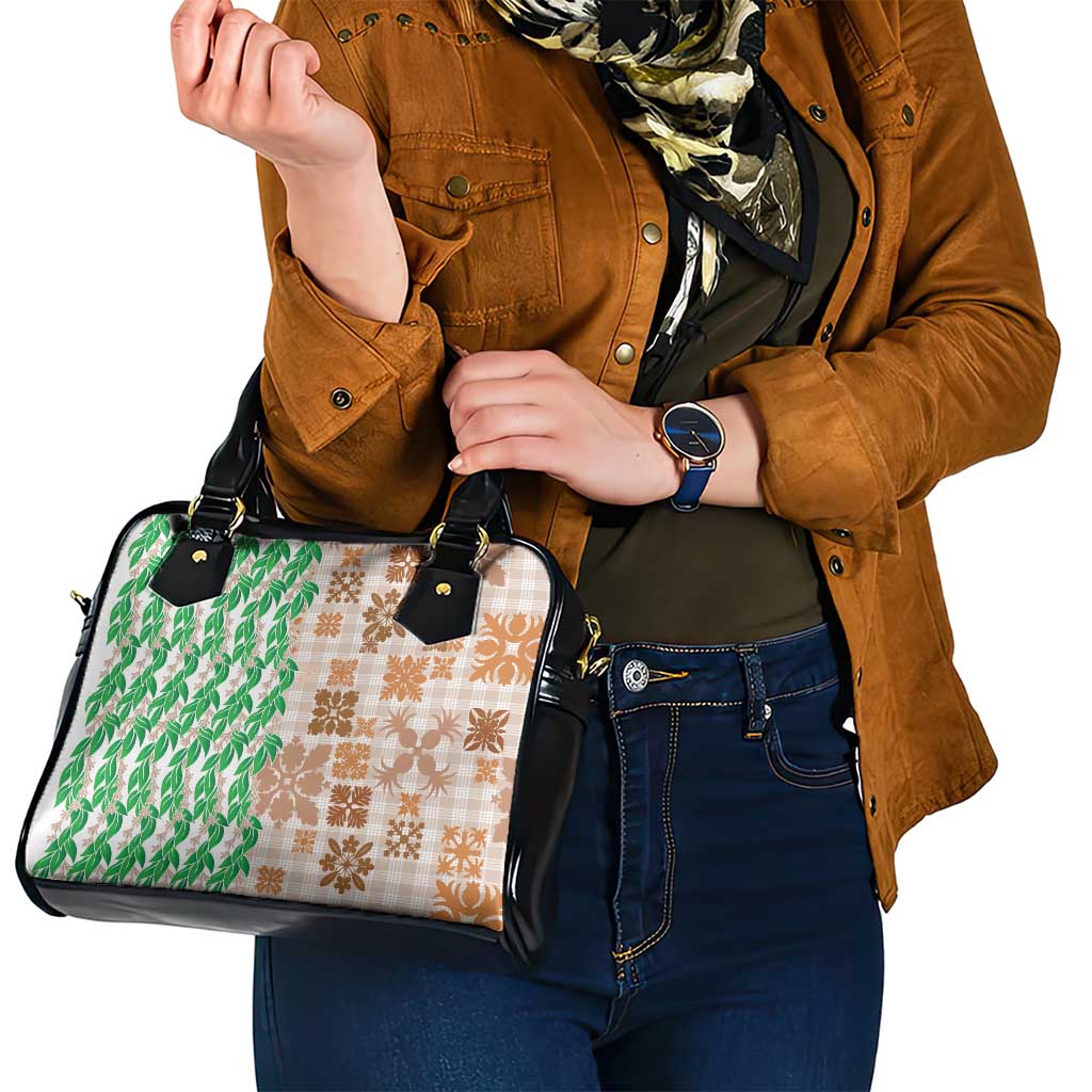 Aloha Hawaii Palaka Tuberose Lei Shoulder Handbag Hawaiian Quilt Seamless Style - Polynesian Pride