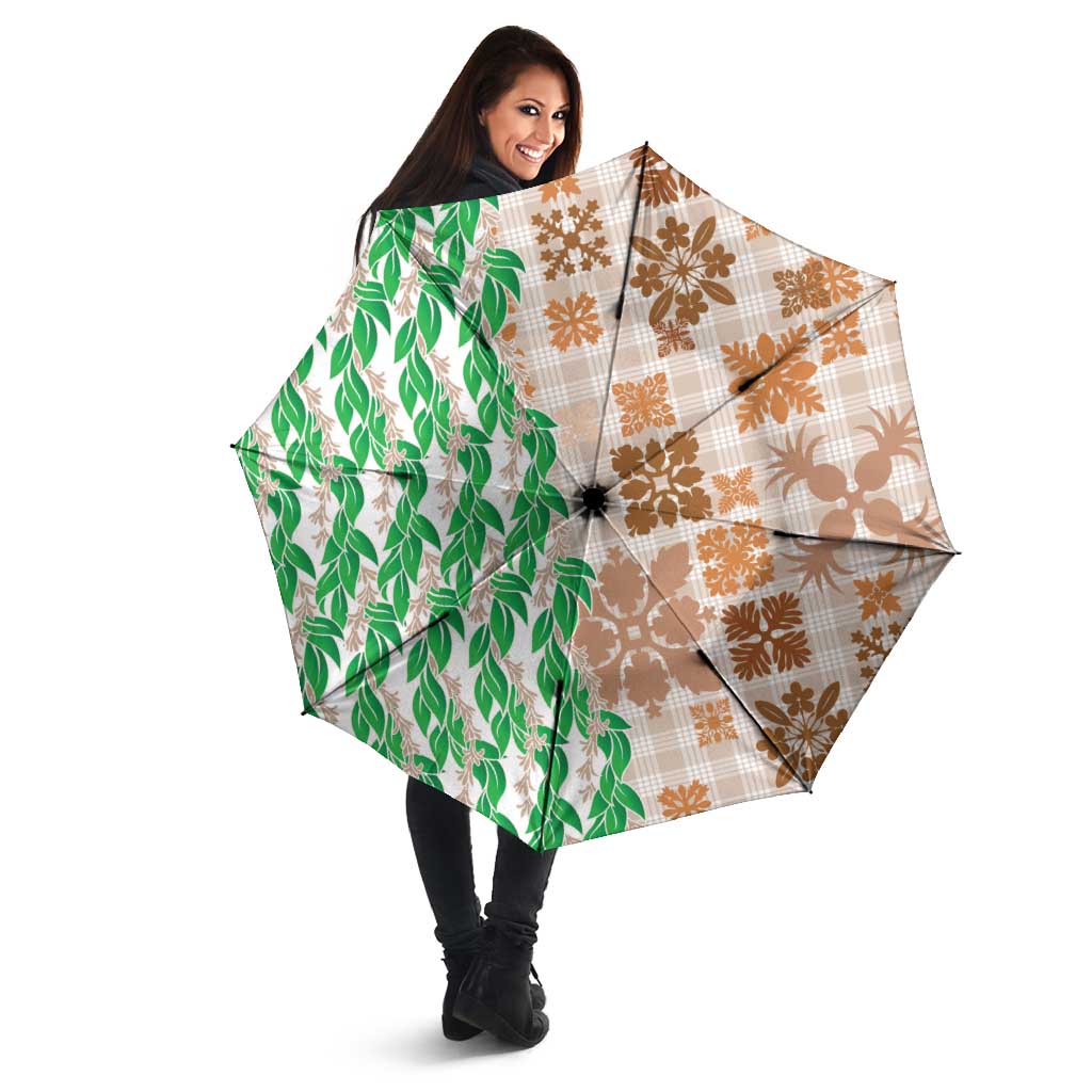 Aloha Hawaii Palaka Tuberose Lei Umbrella Hawaiian Quilt Seamless Style - Polynesian Pride