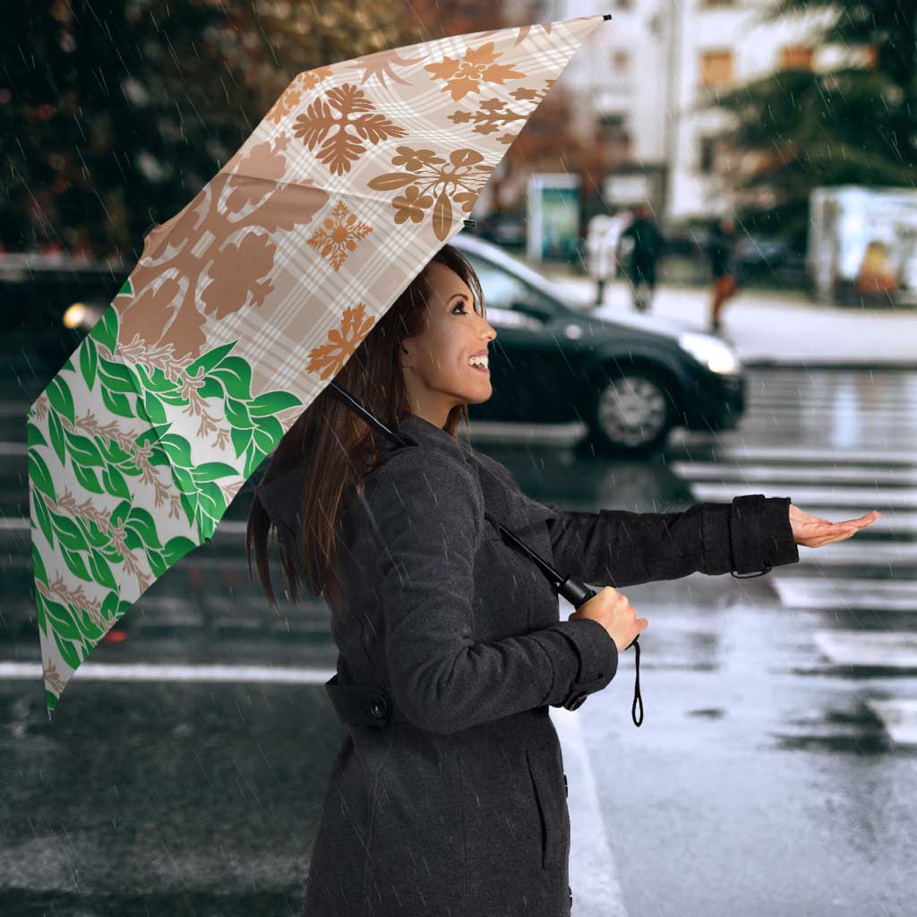 Aloha Hawaii Palaka Tuberose Lei Umbrella Hawaiian Quilt Seamless Style - Polynesian Pride