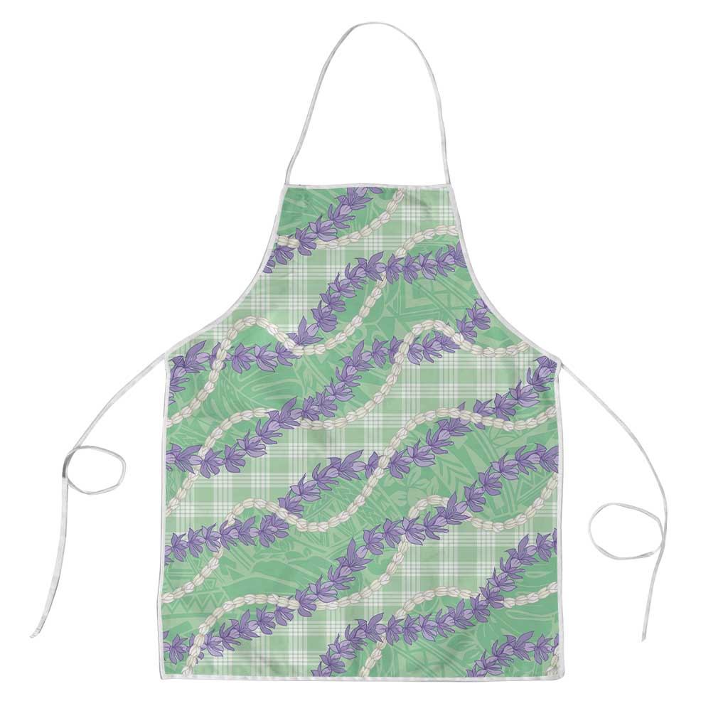 Pastel Green Hawaii Palaka Honohono Pikake Apron Hawaiian Orchid Lei Polynesian Pattern LT14 Pastel Green - Polynesian Pride