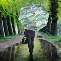 Pastel Green Hawaii Palaka Honohono Pikake Umbrella Hawaiian Orchid Lei Polynesian Pattern - Polynesian Pride