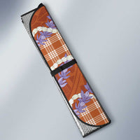 Orange Hawaii Palaka Honohono Pikake Auto Sun Shade Hawaiian Orchid Lei Polynesian Pattern LT14 - Polynesian Pride